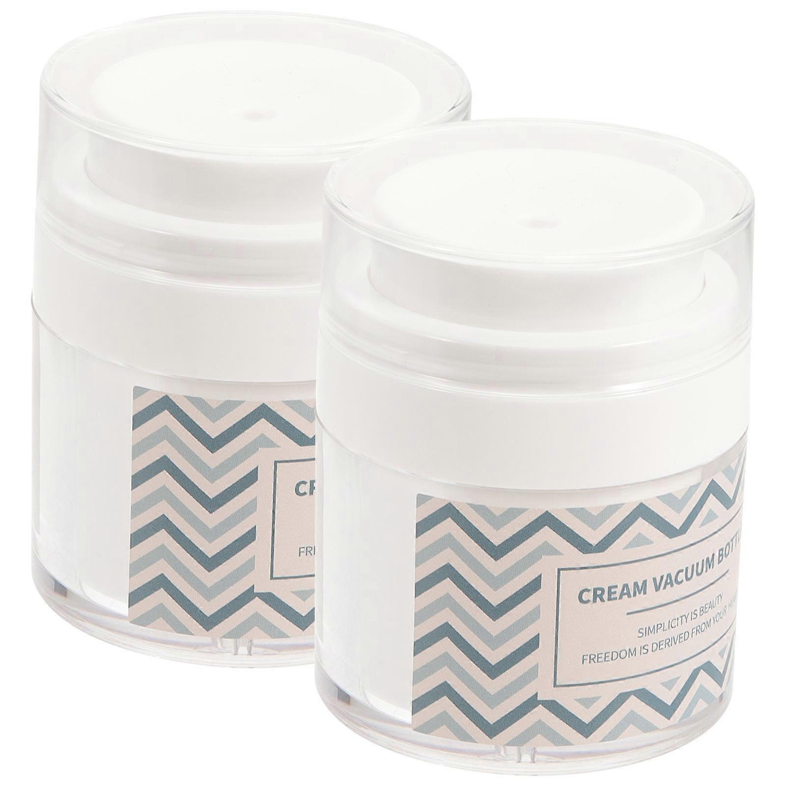 8 Pcs Empty Cosmetic Container Vacuum Jar Perfect For Skincare Cosmetics Daily Use 7x5.5 Cm Simple Design Prevent Leakage