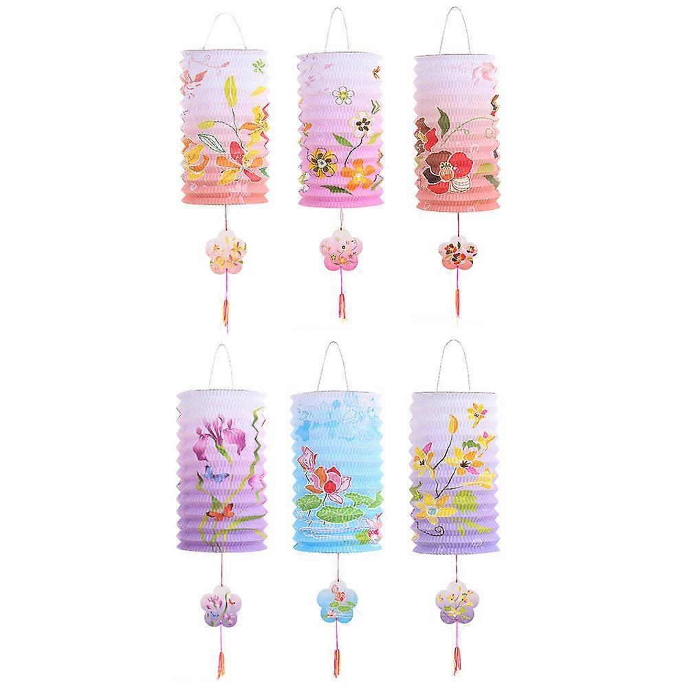 Lantern Festival Paper Lanterns for Decoration 12Pcs Portable Colored