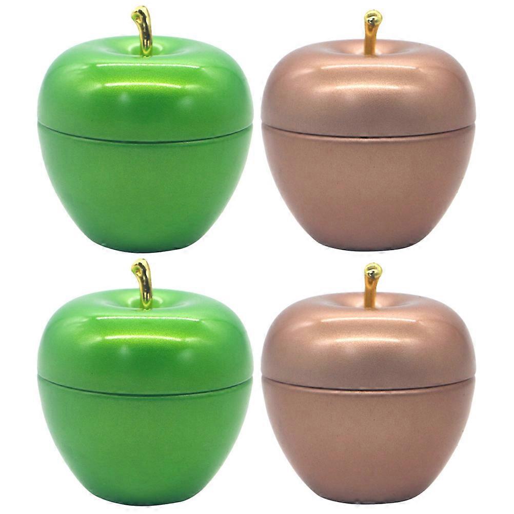Decorative Tea Tin Containers Assorted Color Birthday Housewarming 4Pcs