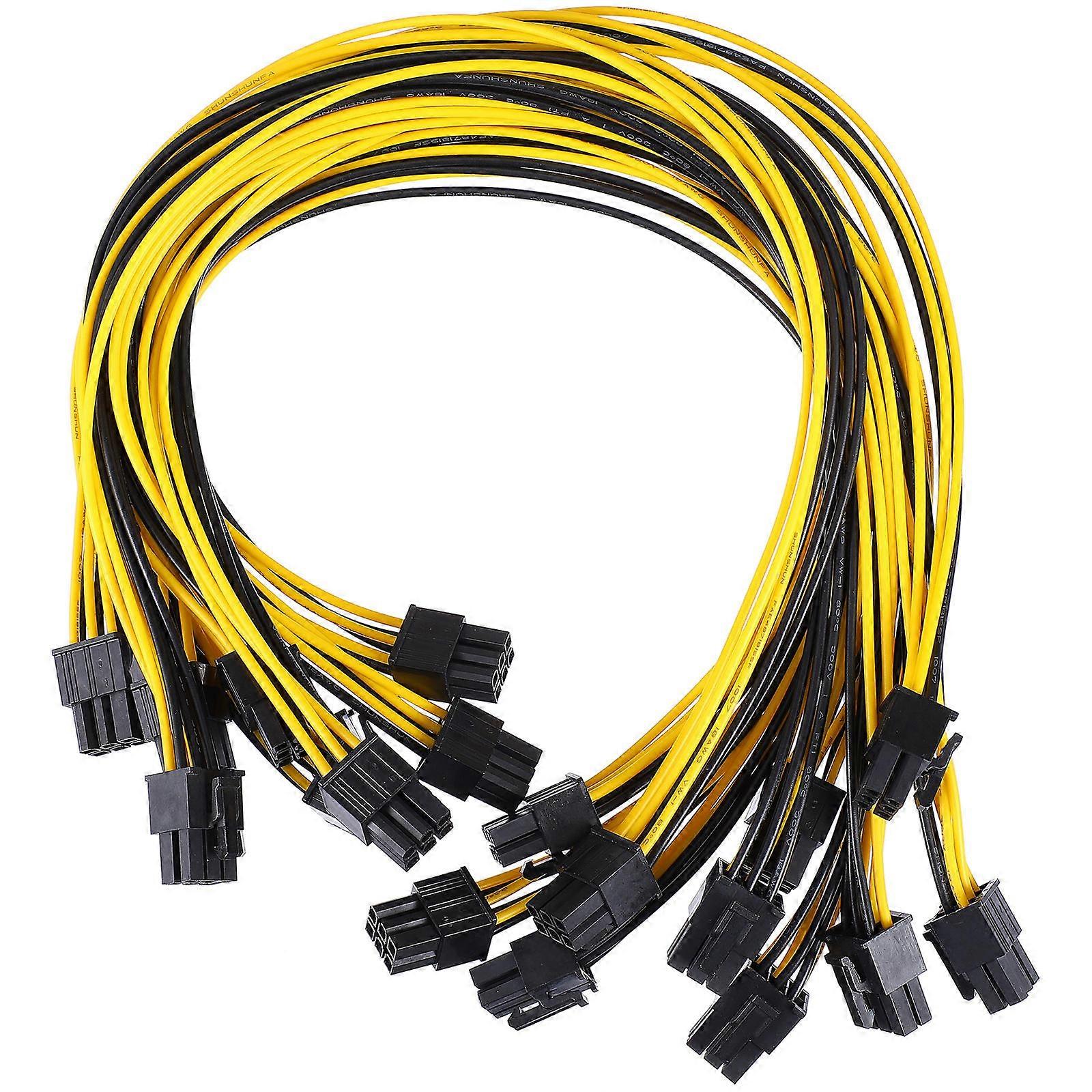 GPU Power Cable Graphics Cord Adapter for 50Pcs 6-Pin Male Replacement