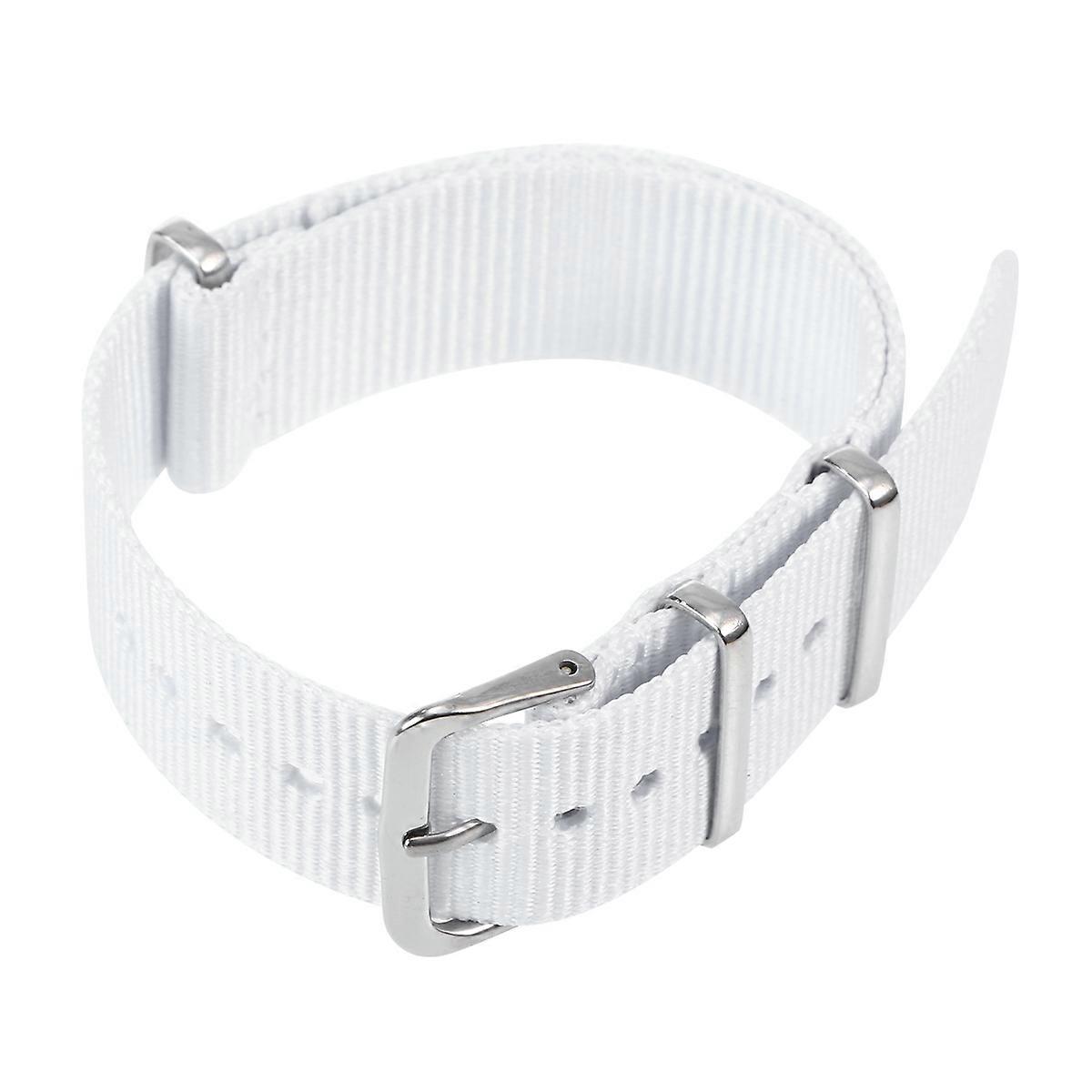 White Nylon Watch Bands for Watch Use Replacement 3Pcs Woven Straps