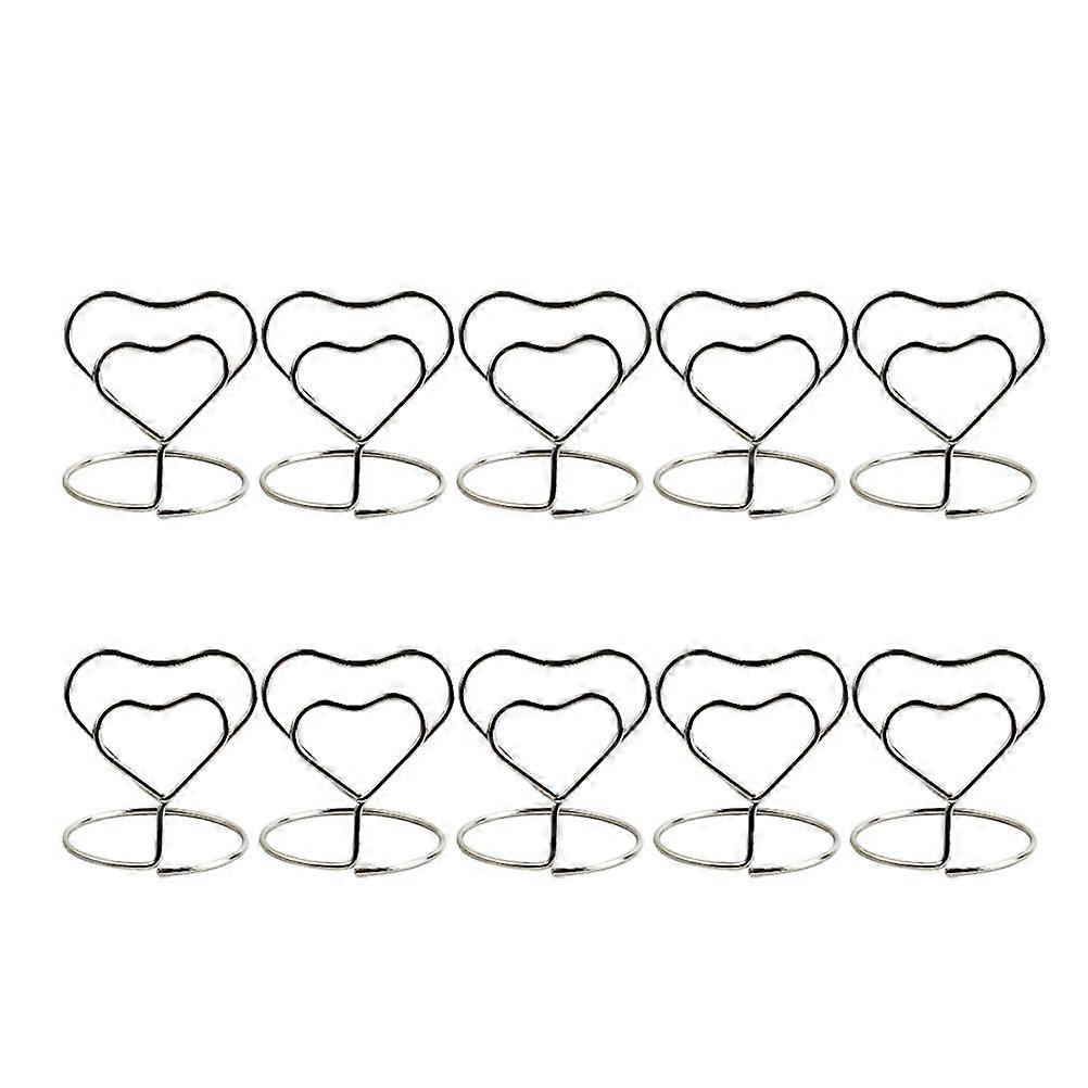 Wedding Table Number Holder Metal Paper Clips Stand for 30Pcs Silver