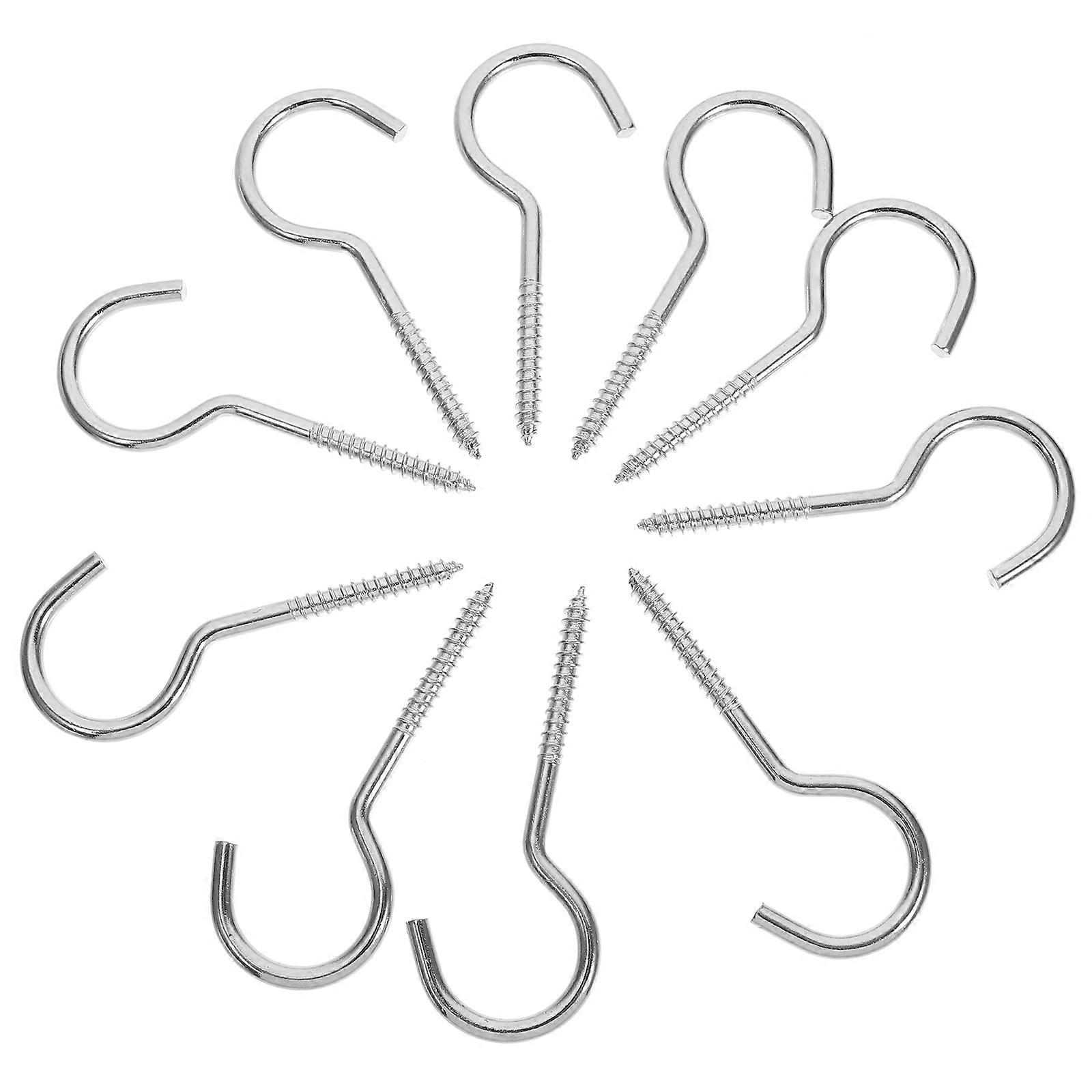 Heavy Duty Eye Bolt Hooks Screw for Home Use 40Pcs Silver