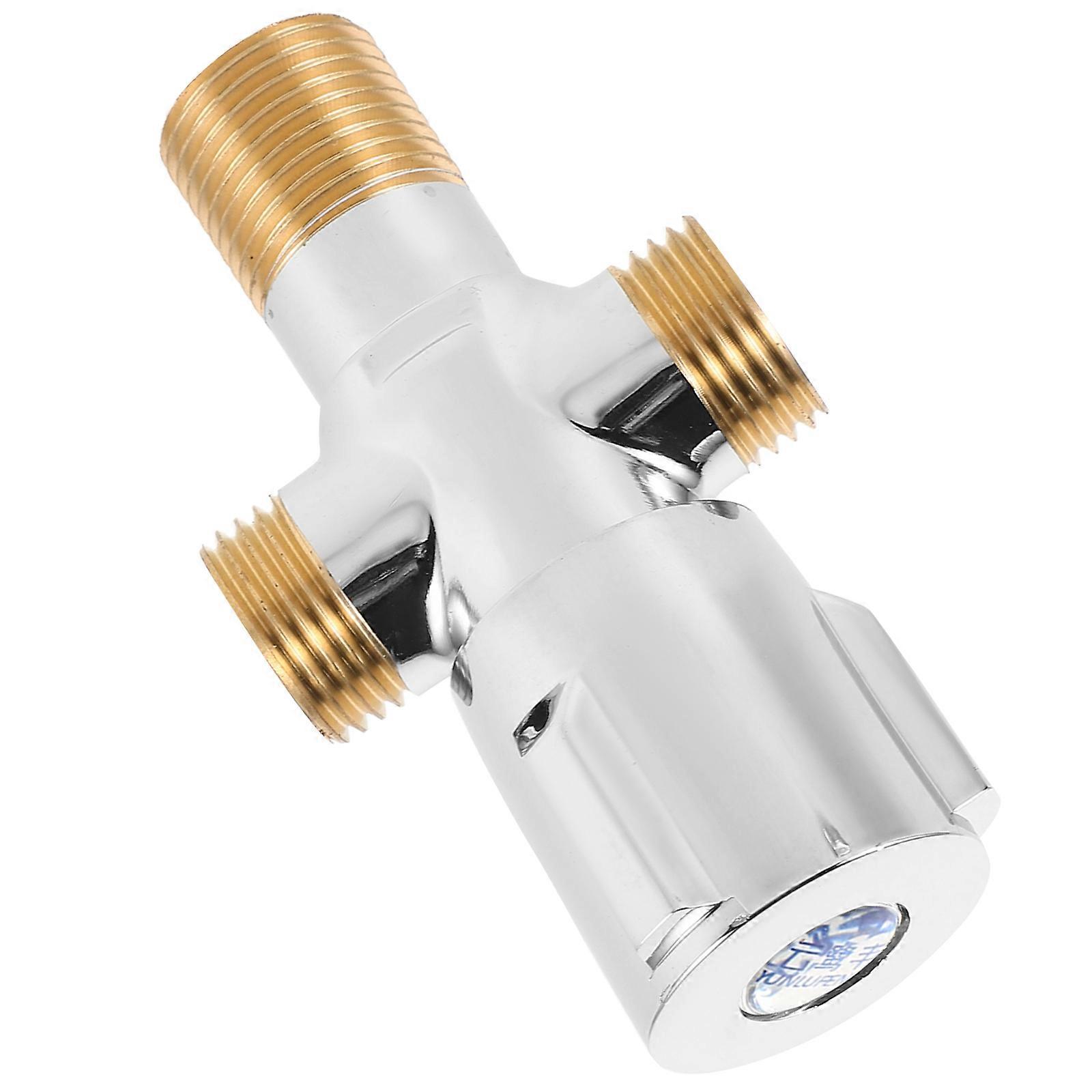 Bathroom Sink Tap Valve Copper Material 4Pcs Double Outlet Control Valve