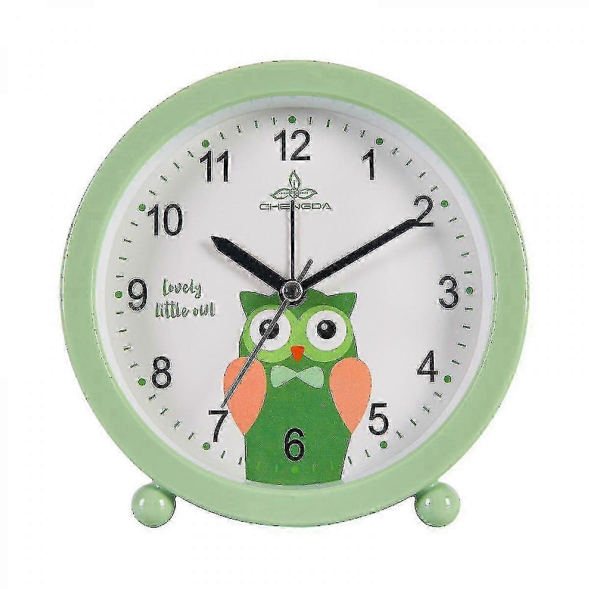 2025 4-inch Simple Silent Bedside Alarm Clock With Luminous Cute Clock, Suitable For Students, Children And Adults (green) -J