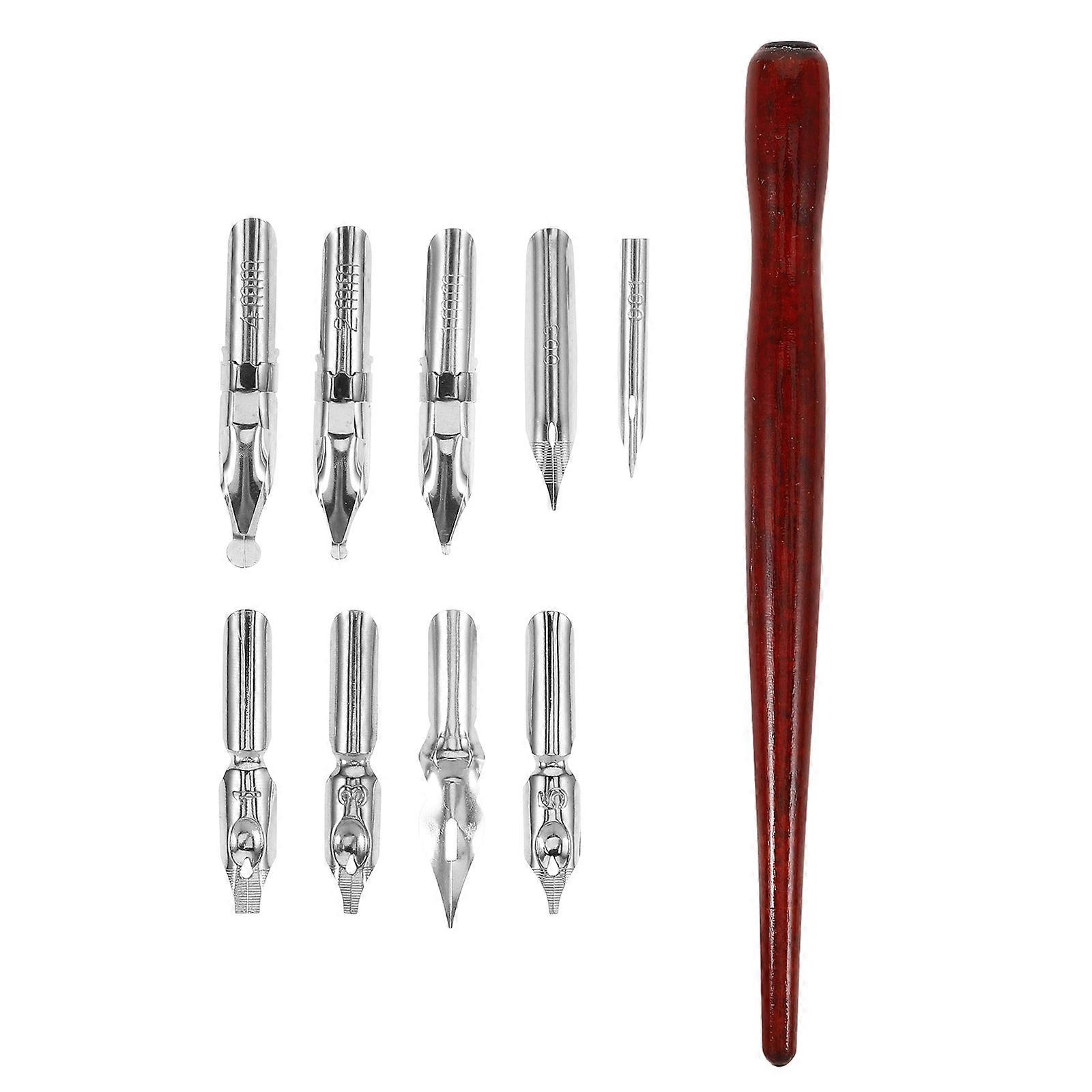 European Style Dip Pen Set For Beginners Calligraphy With Assorted Color Ink And Bent Tip 1 Set