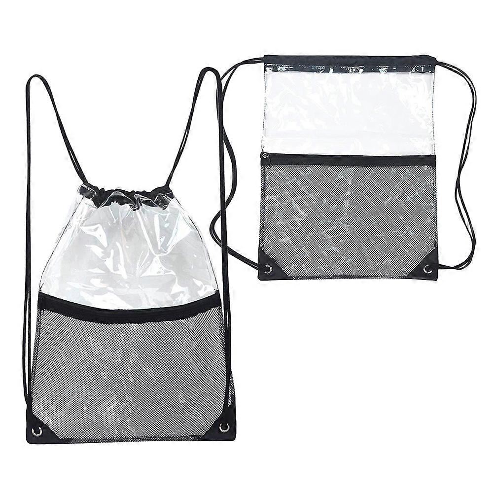 6 Pcs Waterproof Storage Drawstring Bag For Gym Users Transparent Beach Organizer Ideal For Swimming And Travel