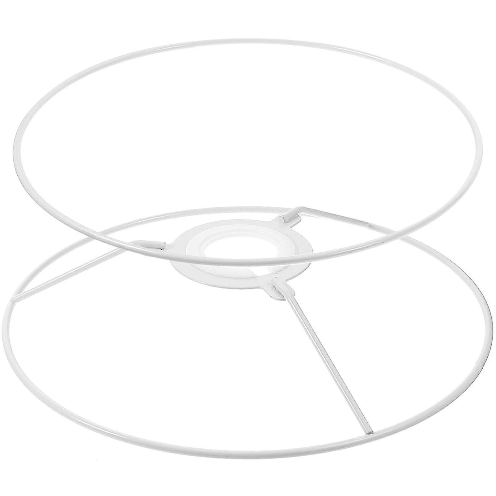 Vintage Lamp Shade Frame Lamp Shade Ring for Lights 5Sets White