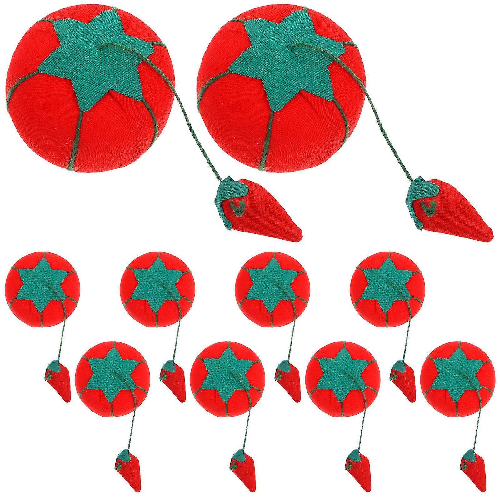Needle Pin Cushion Tomato Shaped for Stitch Projects with 20 Pieces