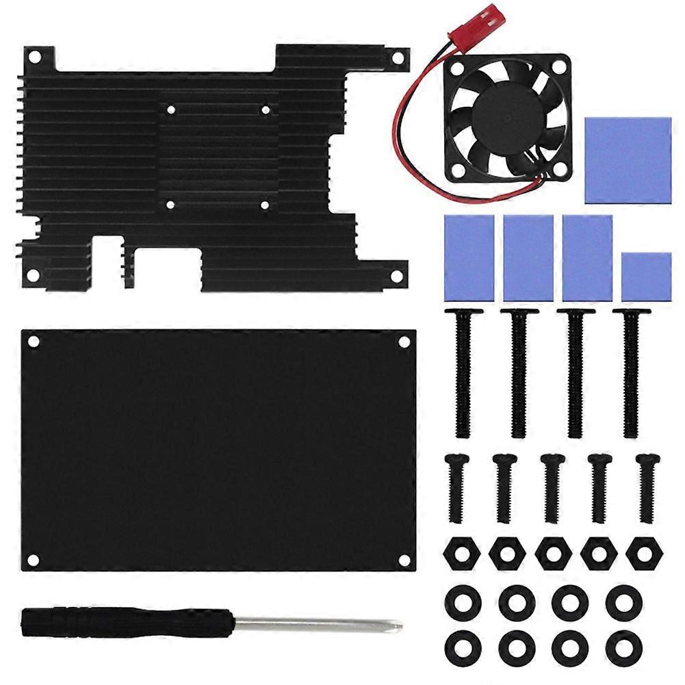 Aluminum Alloy Heat Dissipation Shell for 5/5B Motherboard Cooling Fan Protective Shell Box