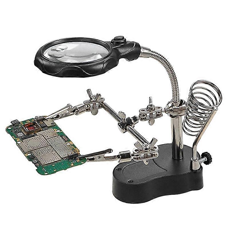 Soldering Table Bracket with Welding Glass Digital Tool with LED Lamp