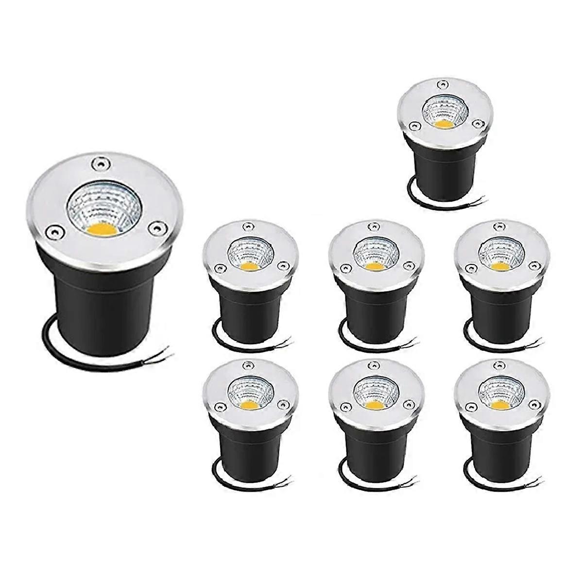 8Pack 3W Garden Path Spotlights Embedded Underground Lights
