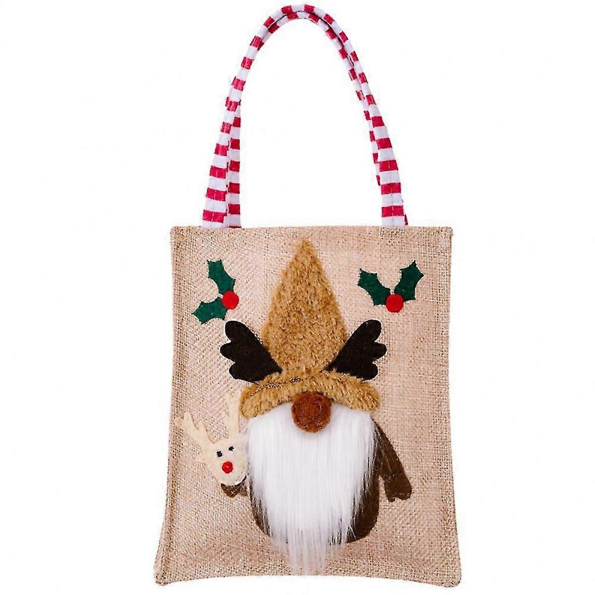 Present Bags Christmas Candy Bag Rectangular 3D Nose Doll Handle 18X16CM 1Pcs