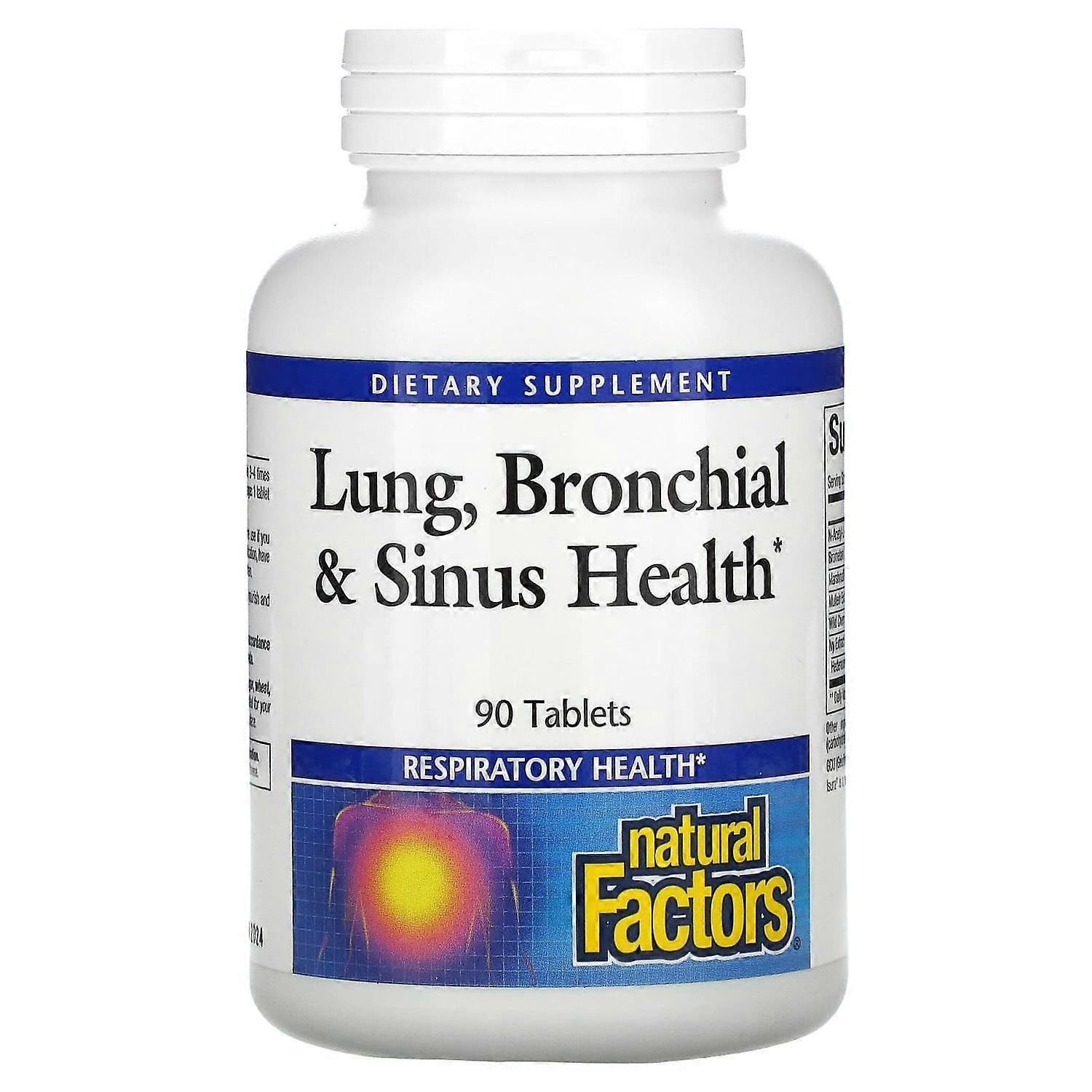 Natural Factors, Lung, Bronchial & Sinus Health, 90 Tablets