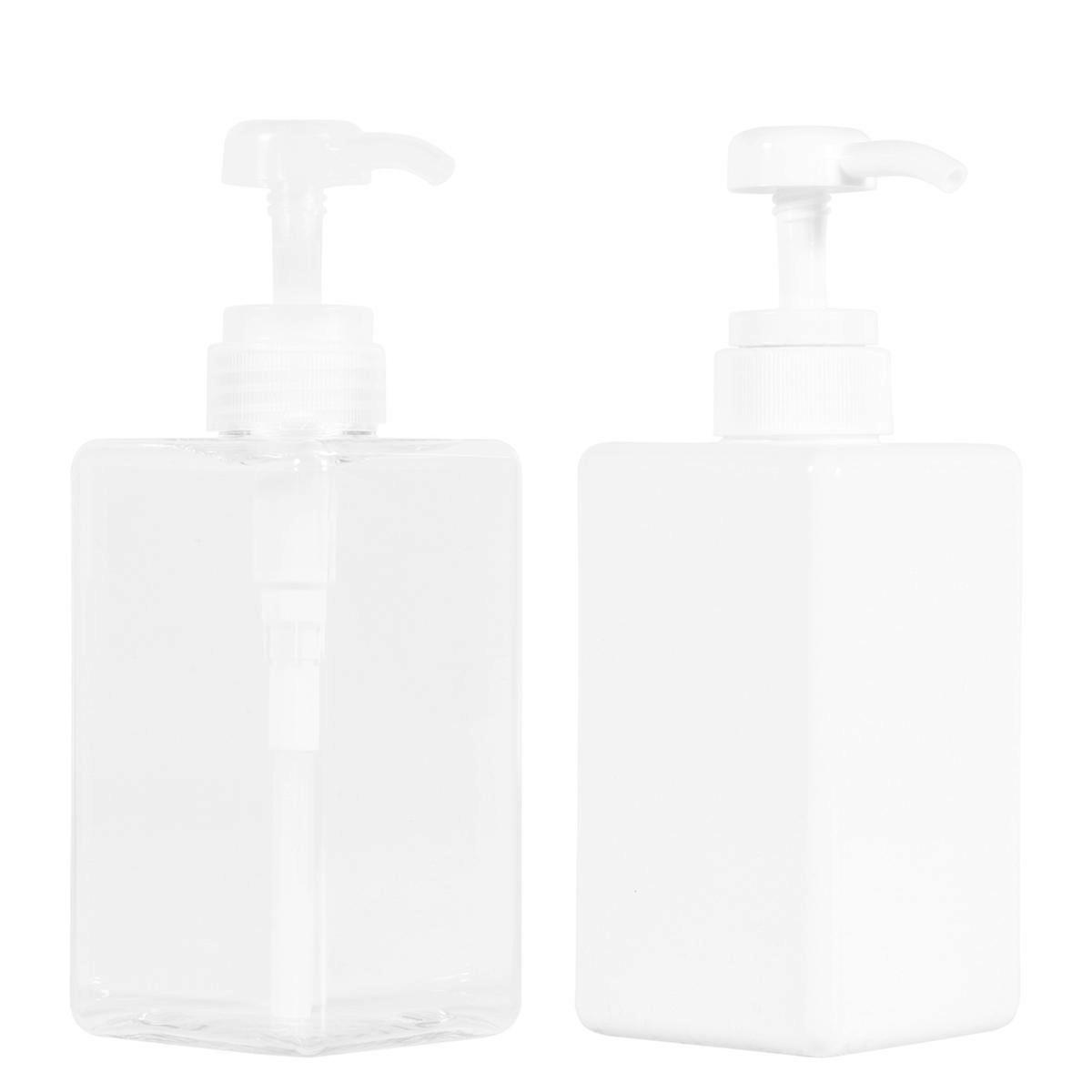 Liquid Soap Subpackaging Bottle Plastic for Storage Use 2Pcs White Pump