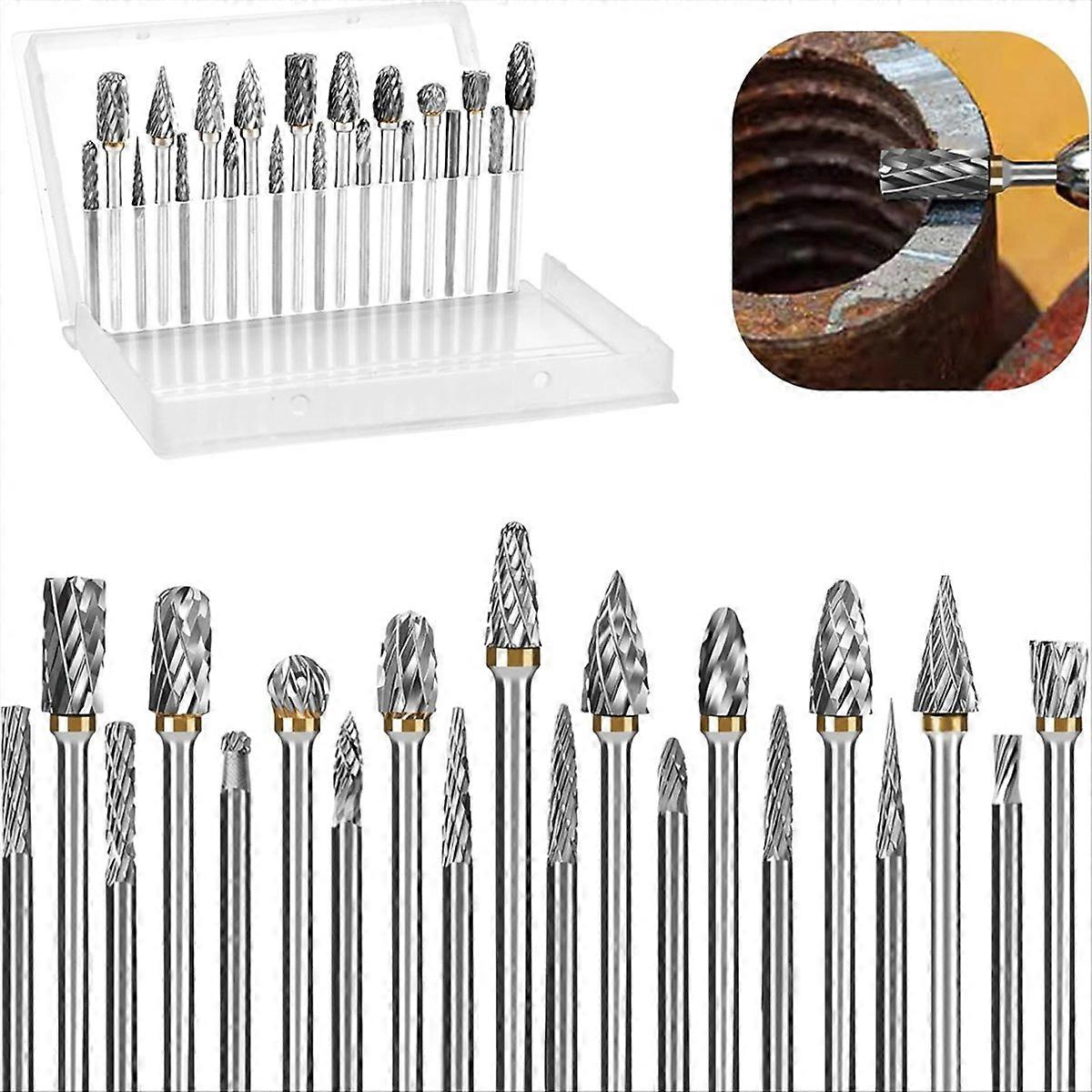 20pcs ShankCarbide Burr Set Compatible with DremelBits Tool
