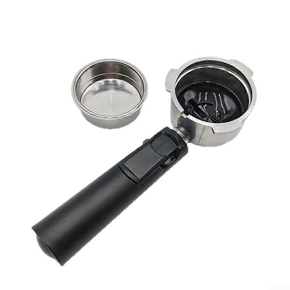 Aluminum Alloy Bottomless Coffee Portafilter 51mm 3Ear Plastic Handle Compatible with Dongling Espresso Machine for Home or Cafe