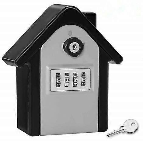 Wall Mounted Key Safe Box with Digital Code & Emergency Keys, Large Key Safe Box