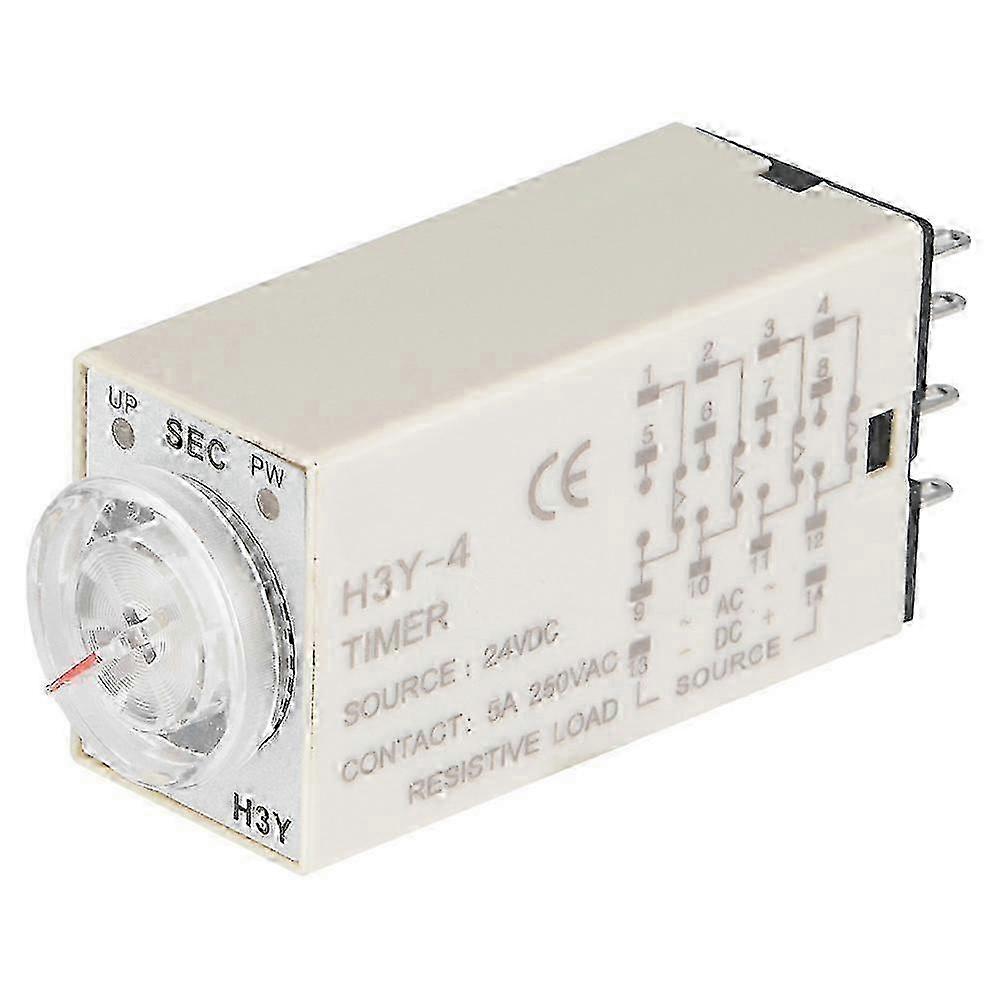 H3Y-4 Time Relay Pointer Control Delay Timer Control Switch 14-Pin 24VDC (30S)