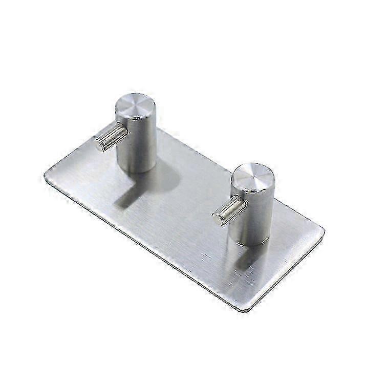 Coat Rack with 2 Hooks Stainless Steel Self-Adhesive