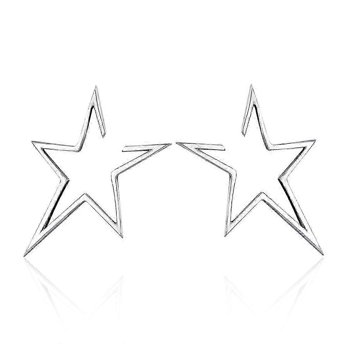 Star Hollow Stud Earrings for Women's