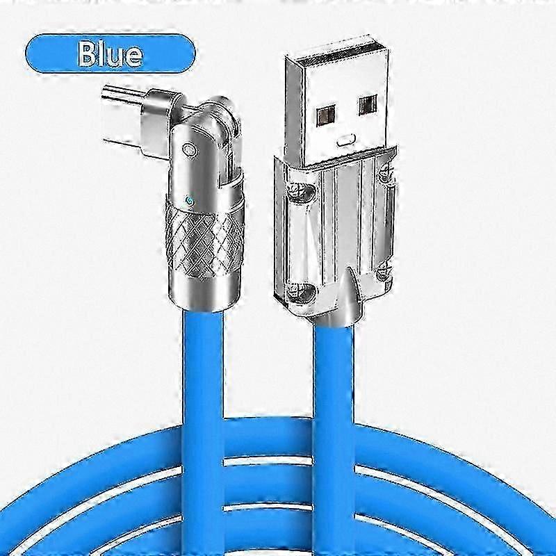 6A Fast Charging USB-C Cable with Rotating Elbow for Smartphones and Devices