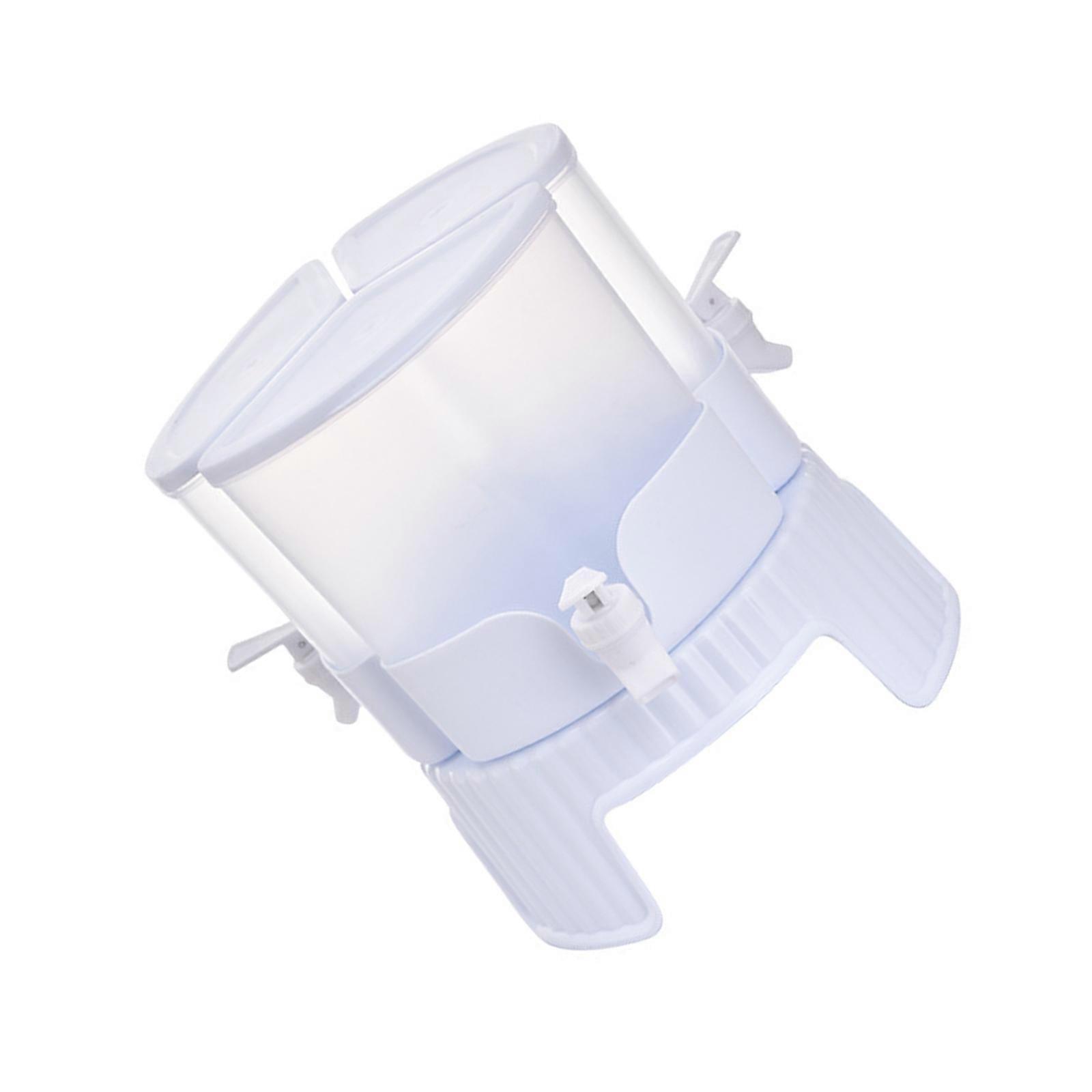 Rotating 3 Spigots Refrigerator Beverage Dispenser Large Capacity Water Pitcher Container For Multiple Drink Storage Multicolor