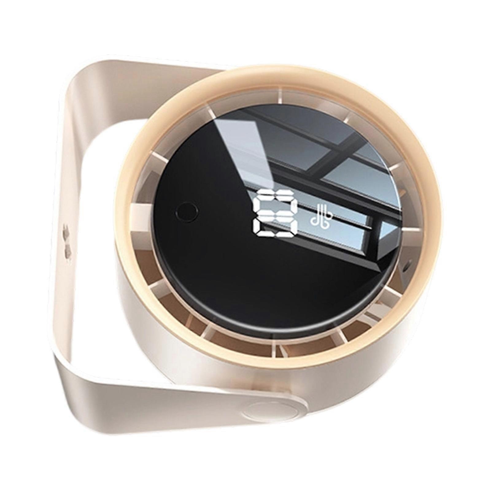 Cooling Fan Desktop Fan Convenient Small Desk Fan Table Fan ABS Texture with 100 Speed Setting Suitable for Camping  Bee white