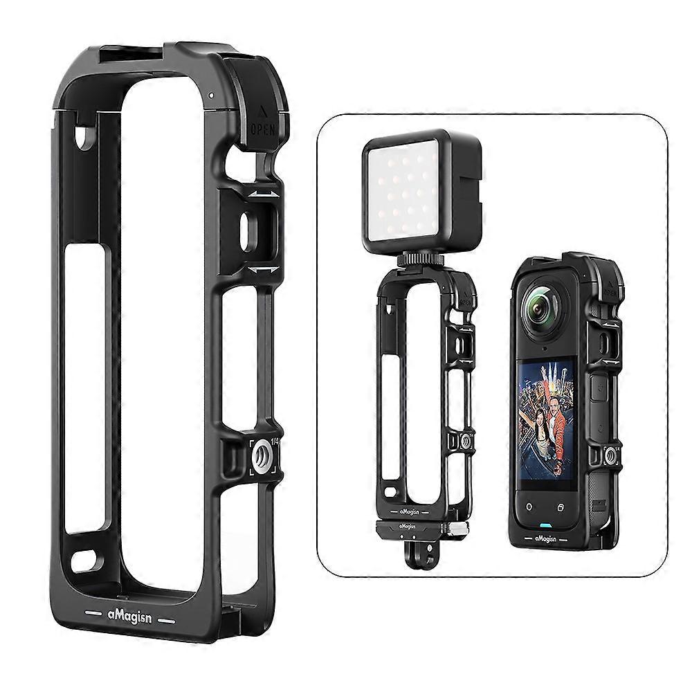 AMAGISN Compatible For Insta360 X5 Quick Release Plastic Protective Cage Panoramic Camera Expansion Frame
