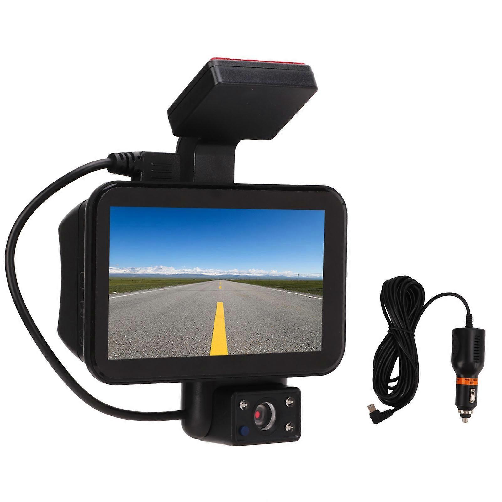 Car dash cam with dual lens and 120° wide angle for clear recording