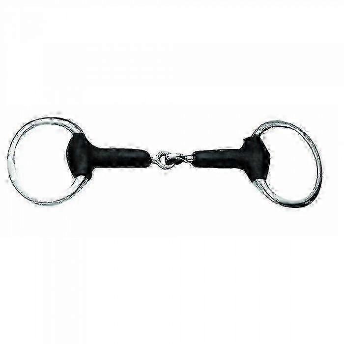 Eggbutt Snaffle Bit with Comfortable Rubber Joints - Enhanced Horse Training Equipment