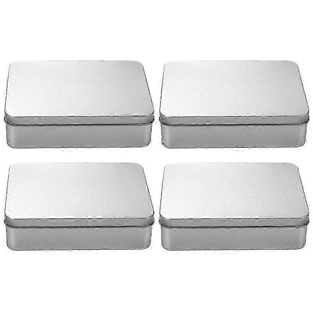 4pcs Tin Box With Lid Tinplate Storage Holder Tinplate Candy Can Accessory