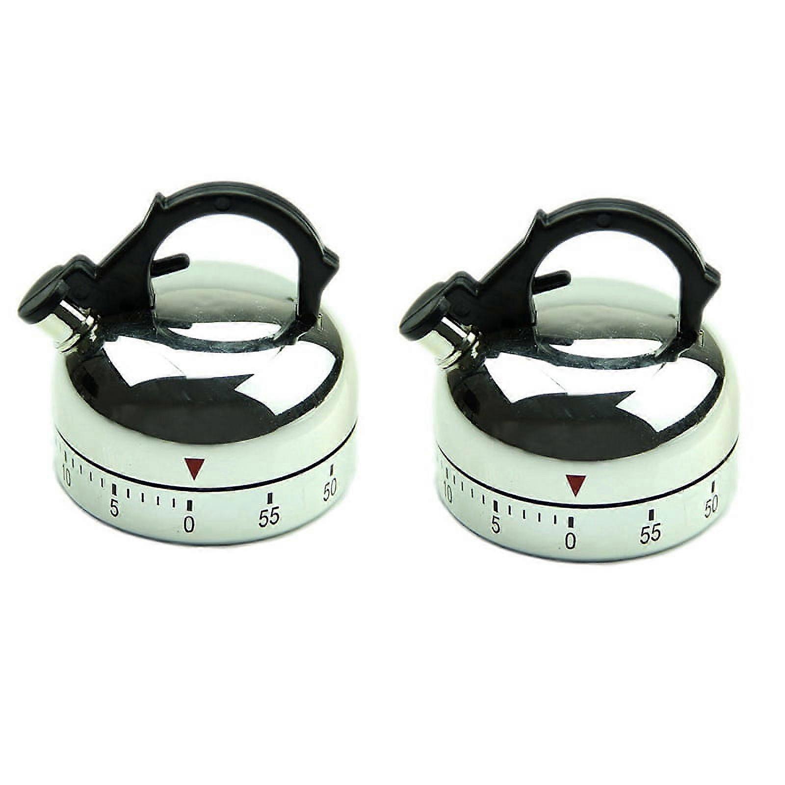 2X 60 Counting Teapot Shaped Kitchen Cooking Alarm Clock Timer Mechanical