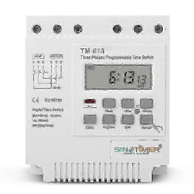 Programmable Three Phase Timer Relay with Smart Weekly Control for 380V 16A Devices ( Series)