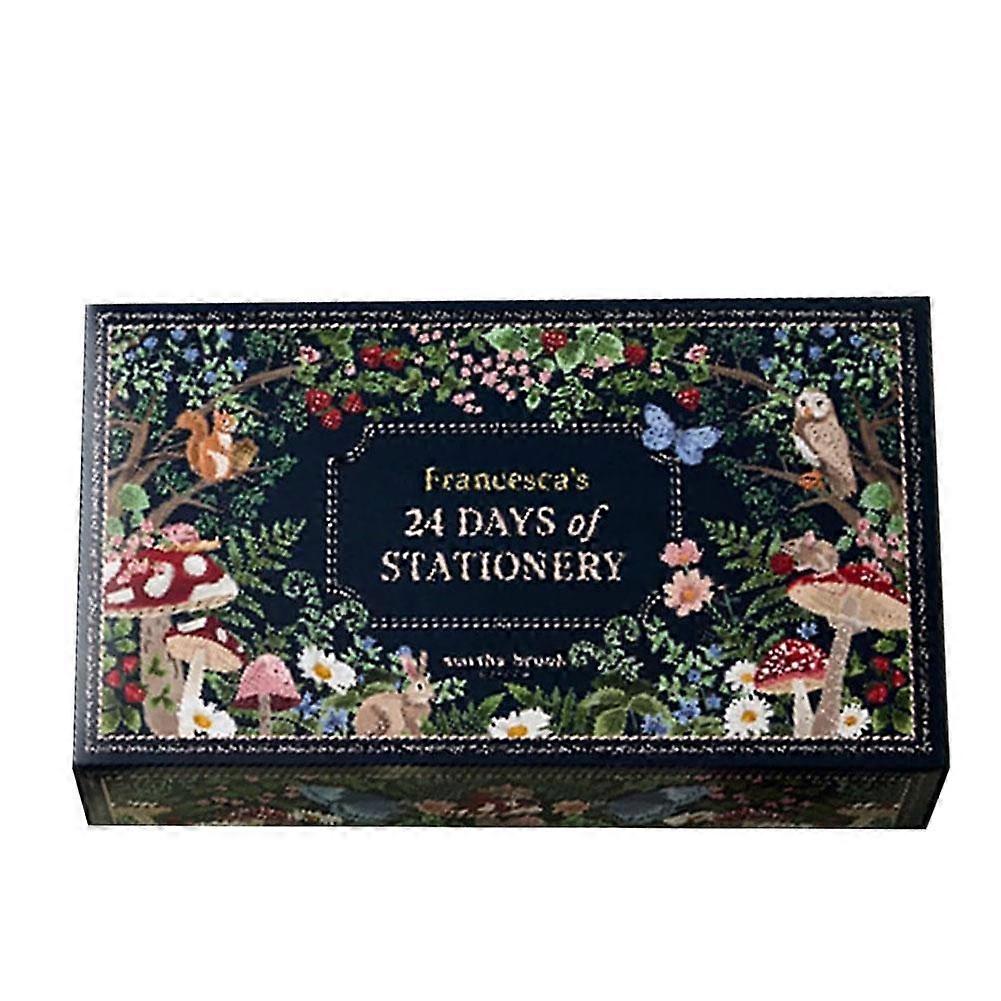 24ήμερο ημερολόγιο Advent με θέμα το χειμώνα, ανάγλυφο κουτί από αλουμινόχαρτο 24 τεμαχίων, καθημερινά δώρα έκπληξης για τους λάτρεις των χαρτικών