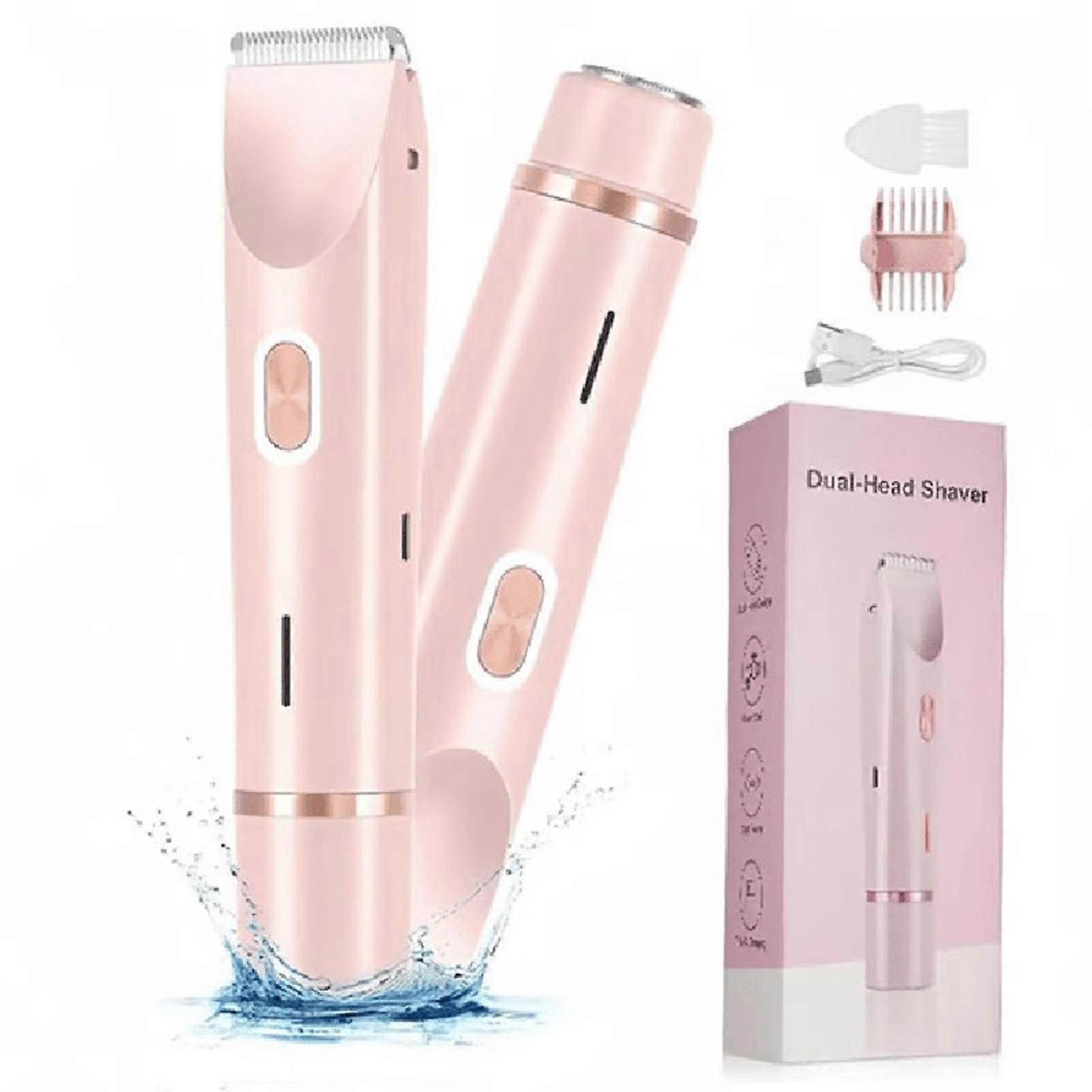 2025 New Women's Glow Aura - 2-in-1 Double-Ended Shaver for Bikini Shaving