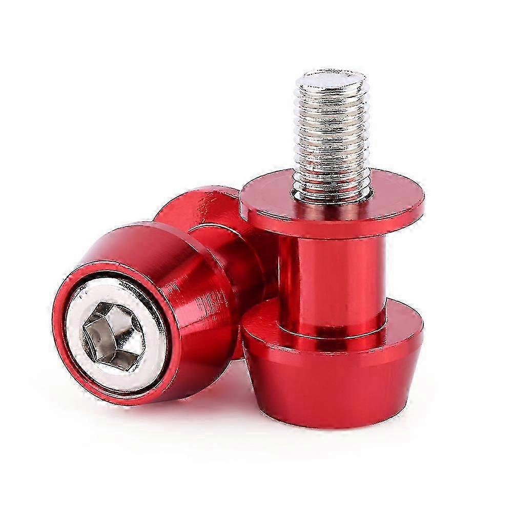 Motorcycle CNC Aluminium Alloy Swing Arm Spool Sliders Stand Swingarm Bobbins (10mm, Red)适用于某品牌