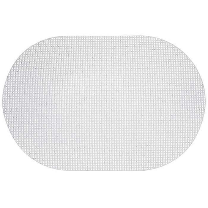 Yarnology 7 目餐垫塑料帆布形状，18 英寸 x 12 英寸