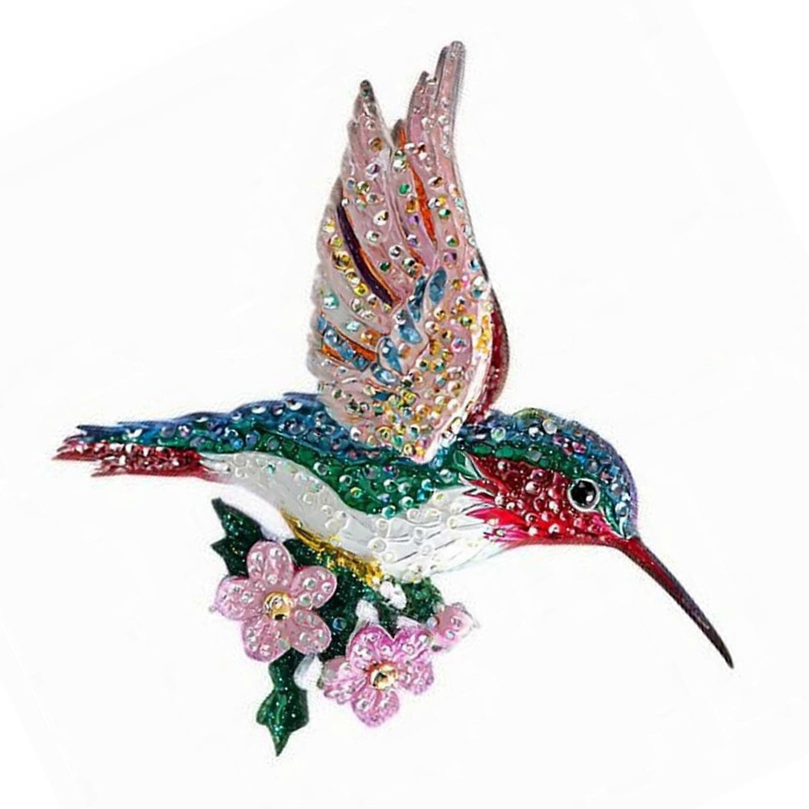 Multipurpose Acrylic Hummingbird Decoration Glimmering Bird Shape Pendant for Christmas Trees Displays and Gift Wrapping Multicolor