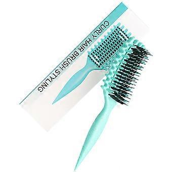 Salon Quality Curls Defining Tool With Waves Pattern Bristles ABS Construction Ergonomic For Professional Stylists And Home Users  Purple