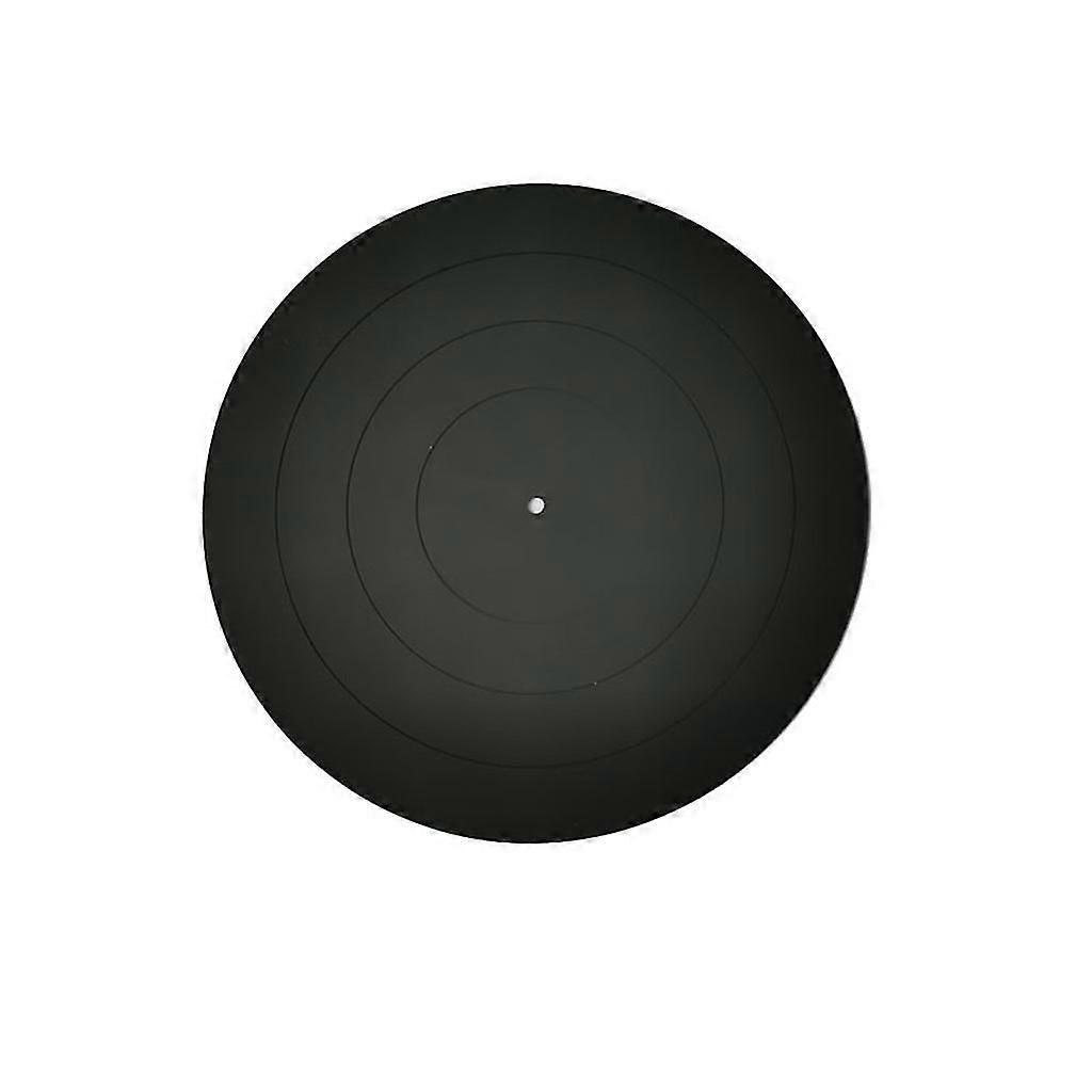Turntable Platter Mat, Black Rubber Silicone for LP Vinyl