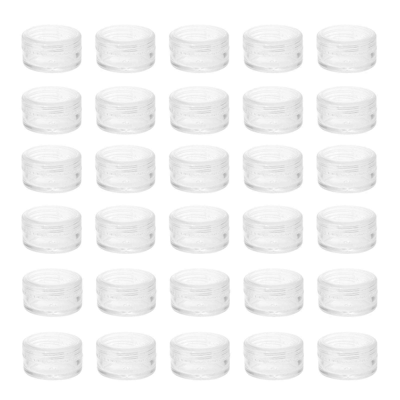 30pcs Transparent Container Jar Plastic Sample Jars Makeup Lotion Containers