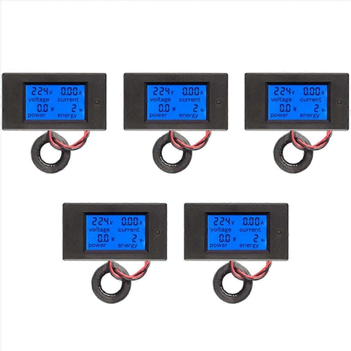 5X AC 80-260V 100A PZEM-061 LCD Display Digital Current Voltage Power Energy Ammeter Voltmeter