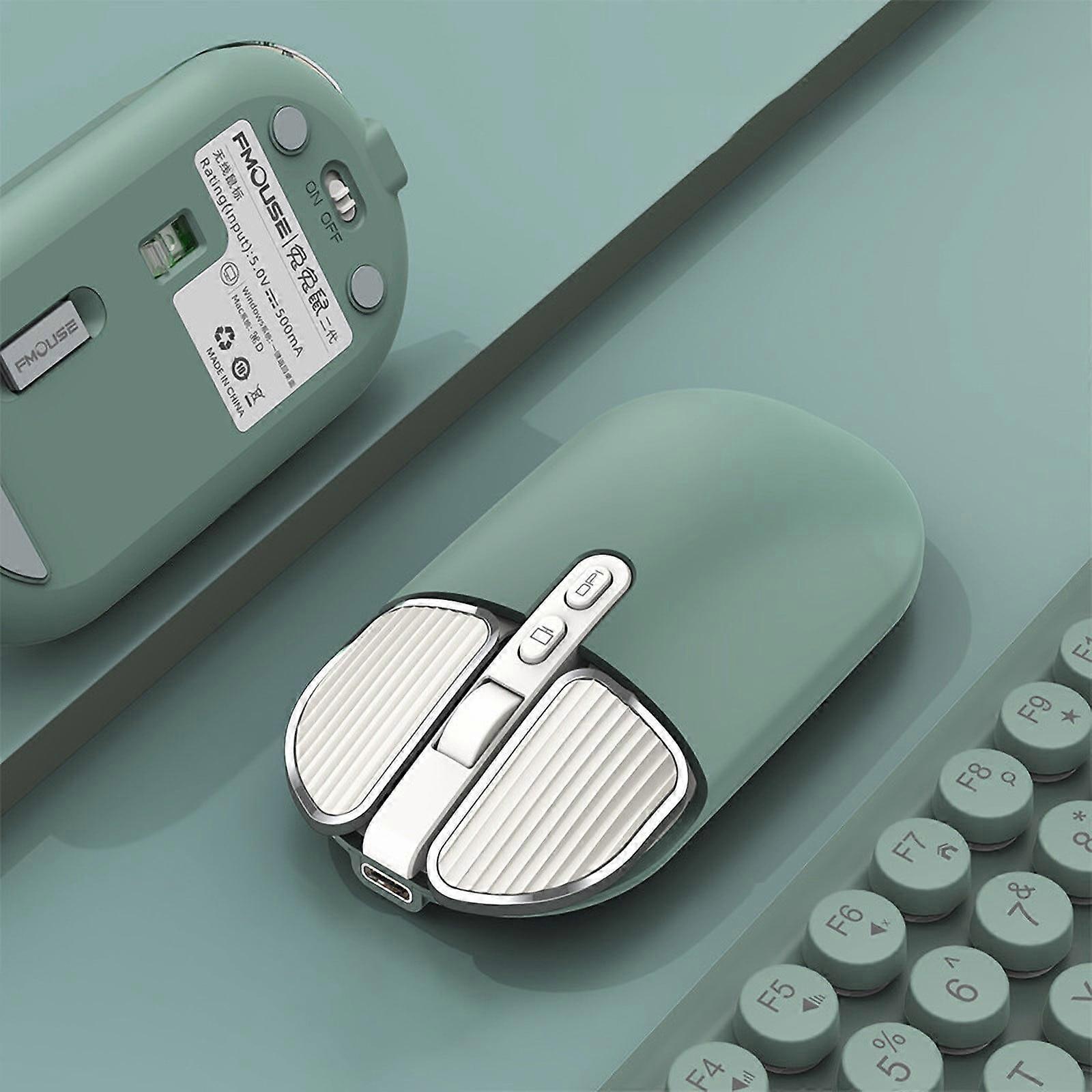 Wireless Mouse Bluetooth+2.4G Dual Mode Mute Cute Laptop Computer Office Home Charging Mouse