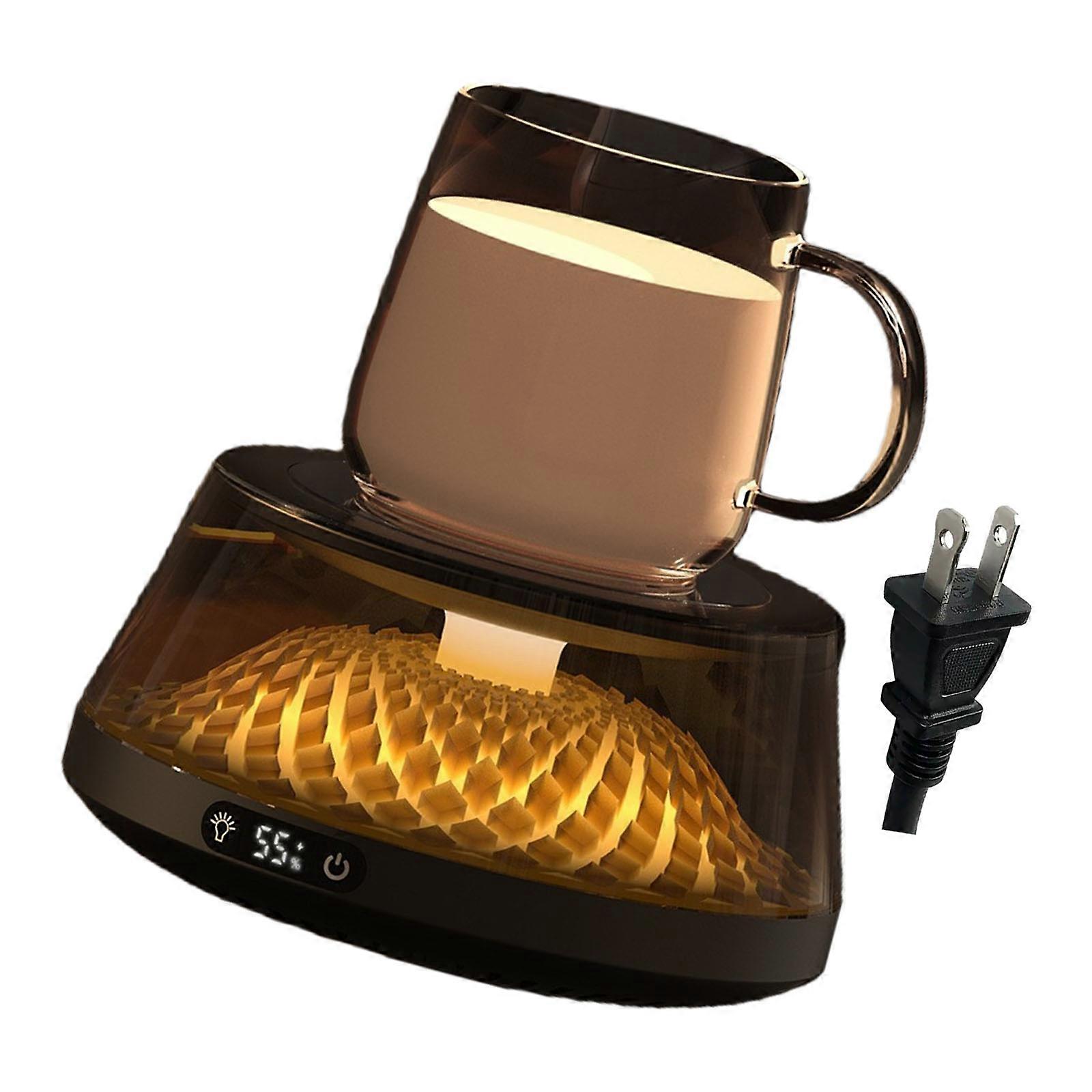 Dense Drink Temperature Regulator With Rapid 3s Heating Structure 50°C/60°C/70°C/80°C Picks Thin 2.76 Foot Outline Plan  Black