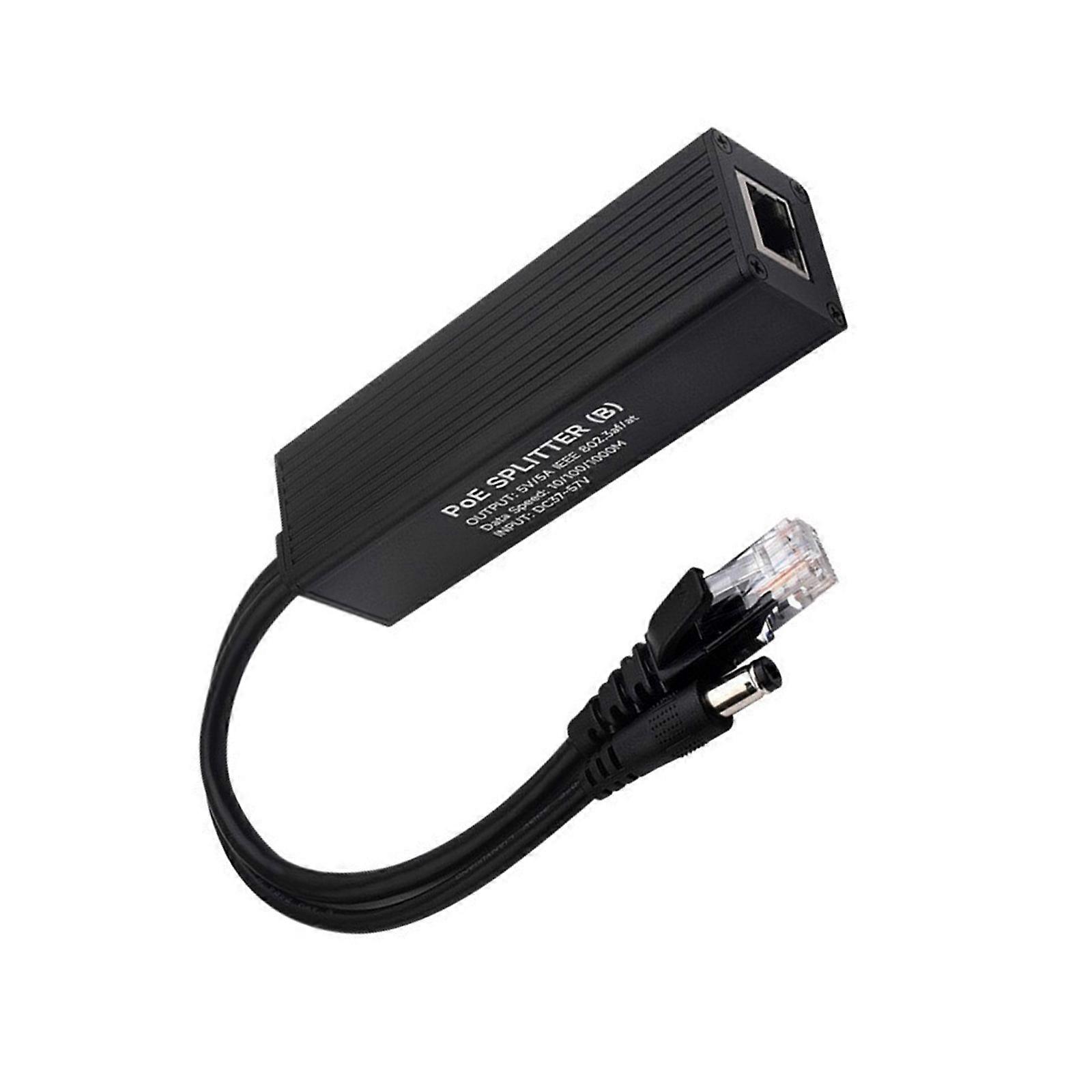 Gigabit Ethernet PoE Splitter, 5V 5A Output 2A Power Over Ethernet Adapter 10/100/1000Mbps For Cameras Multicolor