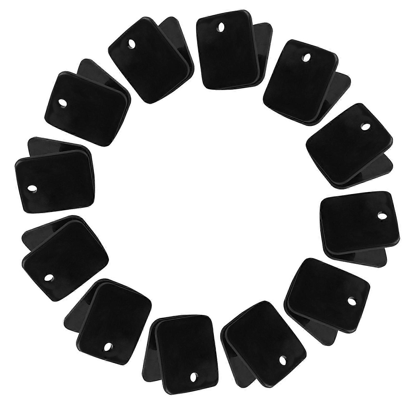 Black Square Binder Clip Plastic for Paper Fastener Clips 40Pcs Set