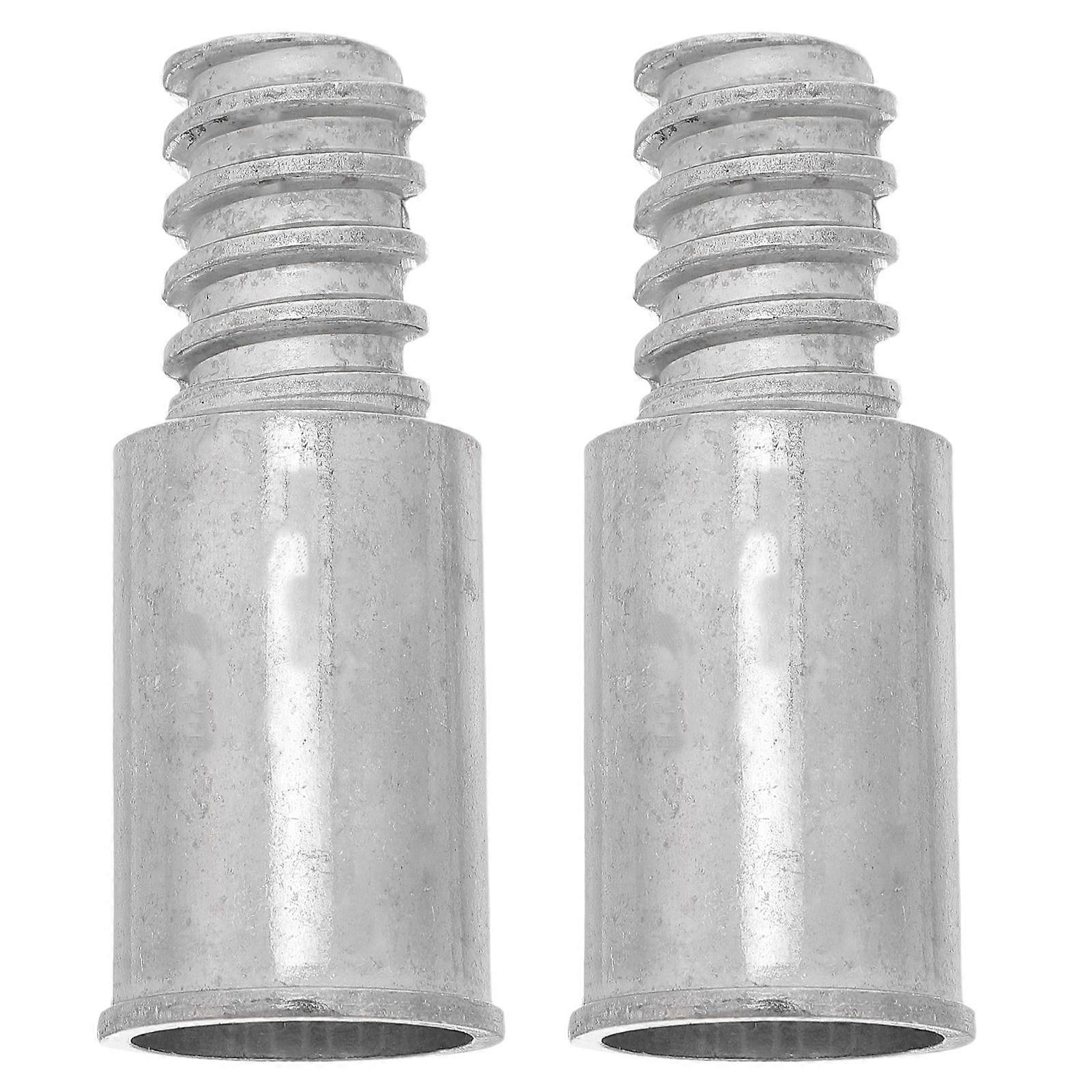 Broom Handle Threaded End for Fixing Use with 2Pcs Alloy Connector