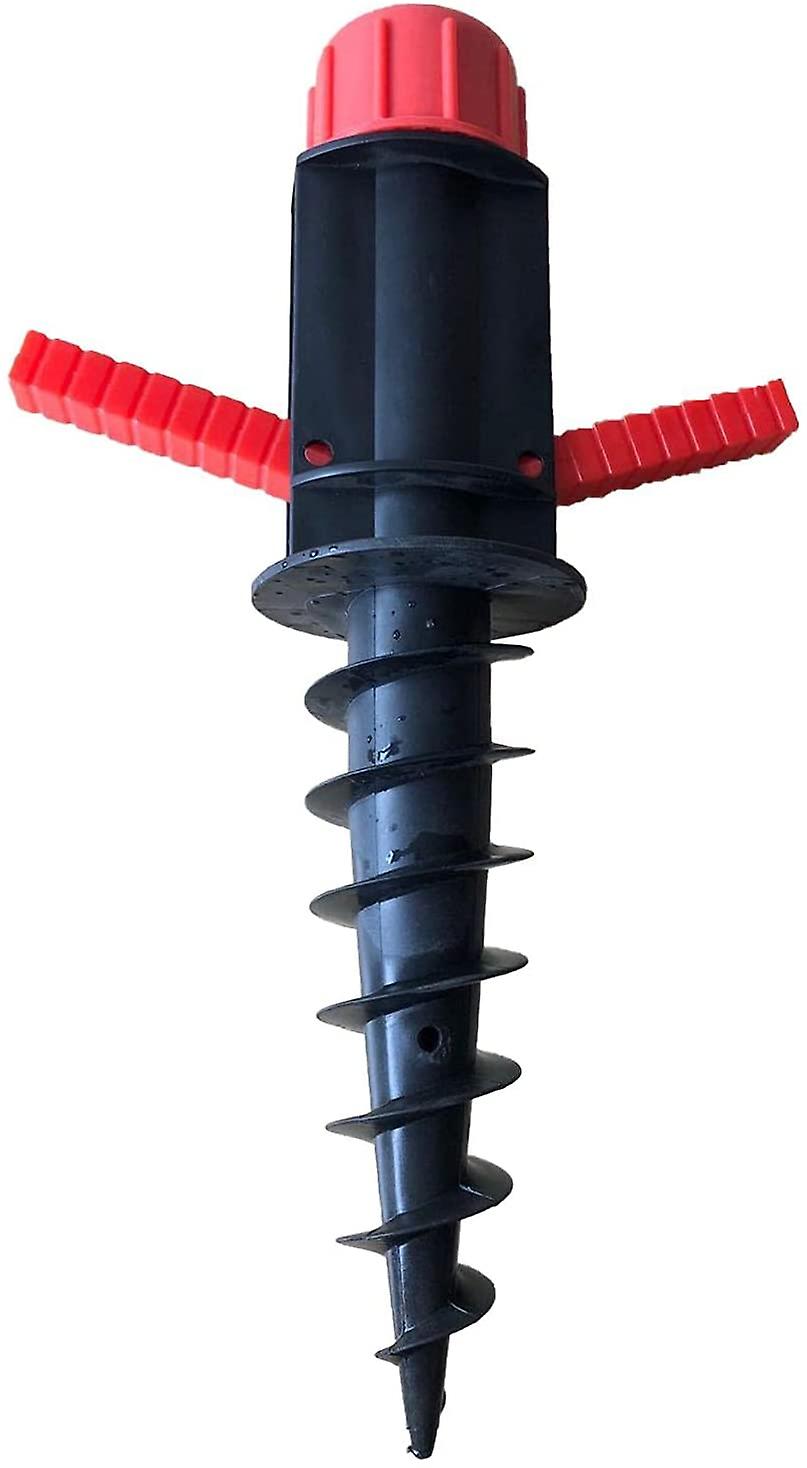 Beach Umbrella Stand, Beach Umbrella Stand, Ground Stake, Screw-On Stand with Handles, Strong Wind