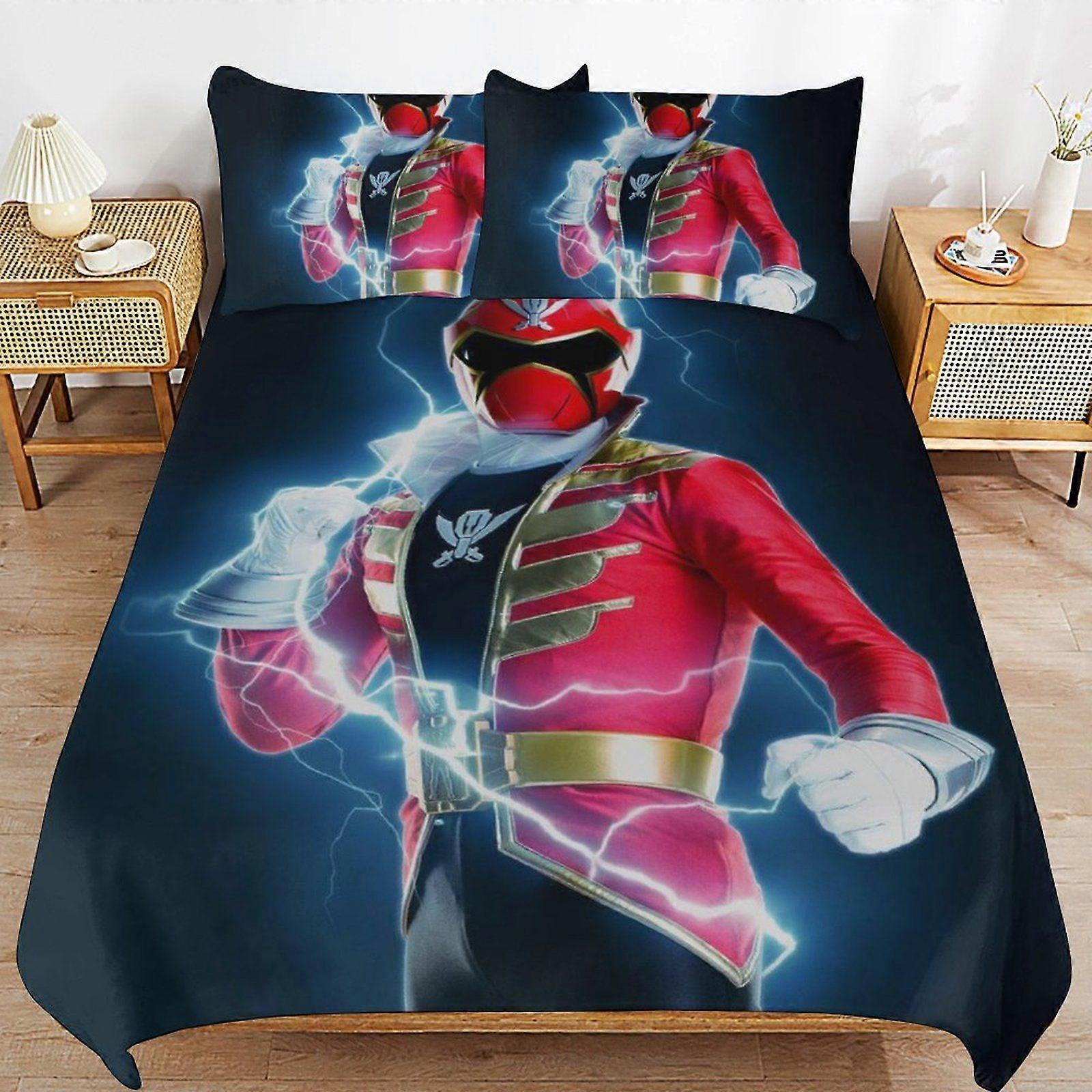 1546BF Power Rangers The Animated Series Bedding System Smooth Fabric Zipper Closure Comfortable Texture Soft Feel Duvet Cover Sets Pack CF1546